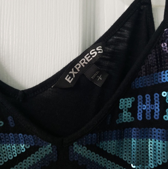 Express Sequin High-Low Dress - Picture 3 of 4